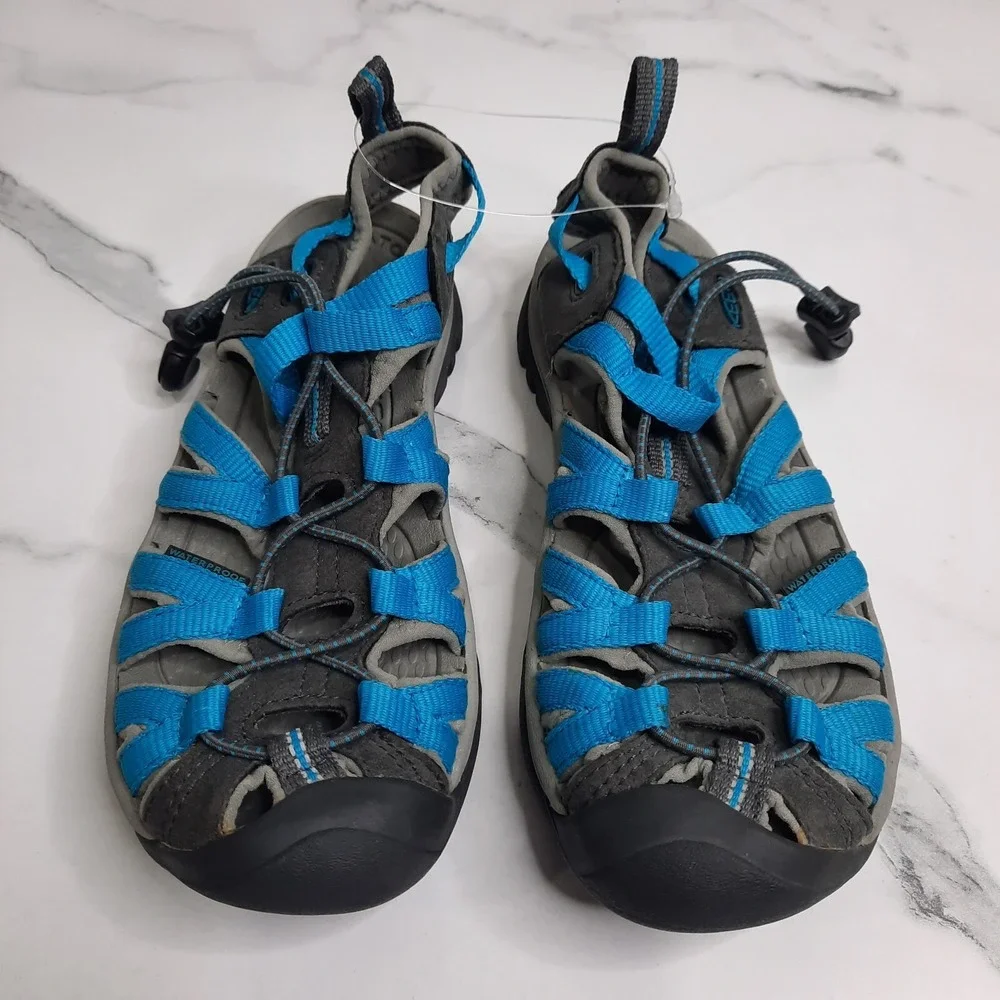 Keen Sandals Big Kids Size 5 H2 Comfort Sporty Waterproof Teal Blue Slip On